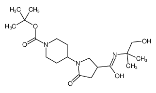 tert-butyl 4-[4-[(1-hydroxy-2-methylpropan-2-yl)carbamoyl]-2-oxopyrrolidin-1-yl]piperidine-1-carboxylate 1221278-48-3