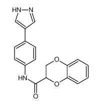 N-[4-(1H-pyrazol-4-yl)phenyl]-2,3-dihydro-1,4-benzodioxine-3-carboxamide 1072906-02-5