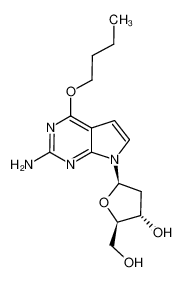 115945-79-4 2-amino-4-butoxy-7-(2-deoxy-β-D-erythro-pentofuranosyl)-7H-pyrrolo[2,3-d]pyrimidine