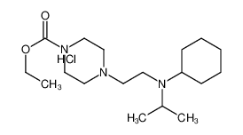 ethyl 4-[2-[cyclohexyl(propan-2-yl)amino]ethyl]piperazine-1-carboxylate,hydrochloride 24269-53-2