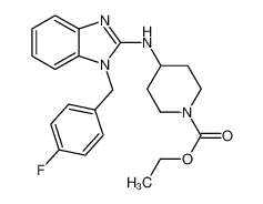 84501-68-8 spectrum, ethyl 4-[[1-[(4-fluorophenyl)methyl]benzimidazol-2-yl]amino]piperidine-1-carboxylate