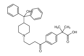 4-((4-(4-羟基二苯甲基)-1-哌啶基)-1-氧代丁基)-a,a-二甲基苯乙酸