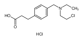 3-[4-[[2-chloroethyl(ethyl)amino]methyl]phenyl]propanoic acid,hydrochloride 6341-88-4