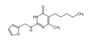 2-[(2-呋喃甲基)氨基]-6-甲基-5-戊基-4(3H)-嘧啶酮