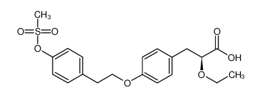 (2S)-2-ethoxy-3-[4-[2-(4-methylsulfonyloxyphenyl)ethoxy]phenyl]propanoic acid 251565-85-2