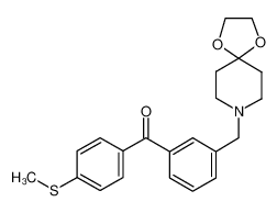 [3-(1,4-dioxa-8-azaspiro[4.5]decan-8-ylmethyl)phenyl]-(4-methylsulfanylphenyl)methanone 898761-67-6