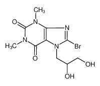 8-bromo-7-(2,3-dihydroxypropyl)-1,3-dimethylpurine-2,6-dione