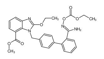 methyl 2-ethoxy-1-[[2'-(ethoxycarbonyloxy-carbamimidoyl)biphenyl-4-yl]methyl]benzimidazole-7-carboxylate 147404-82-8