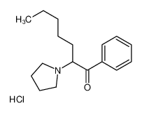 1-Phenyl-2-(1-pyrrolidinyl)-1-heptanone hydrochloride (1:1) 13415-55-9