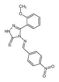 4-Amino-5-(o-methoxyphenyl)-2,4-dihydro-3(3H)-1,2,4-triazolethione p-nitrobenzaldehyde anil