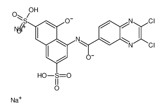 disodium,4-[(2,3-dichloroquinoxaline-6-carbonyl)amino]-5-hydroxynaphthalene-2,7-disulfonate 68541-10-6