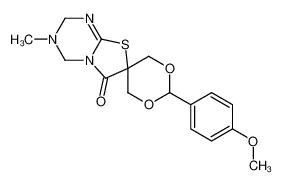 2-(4-methoxyphenyl)-3'-methylspiro[1,3-dioxane-5,7'-2,4-dihydro-[1,3]thiazolo[3,2-a][1,3,5]triazine]-6'-one