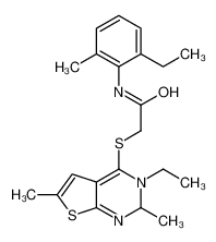 606113-51-3 structure, C21H27N3OS2