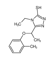 4-ethyl-3-[1-(2-methylphenoxy)ethyl]-1H-1,2,4-triazole-5-thione 588673-87-4