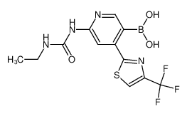 6-(3-ethylureido)-4-(4-(trifluoromethyl)thiazol-2-yl)pyridin-3-ylboronic acid