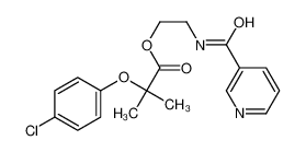 2-(pyridine-3-carbonylamino)ethyl 2-(4-chlorophenoxy)-2-methylpropanoate 57548-79-5