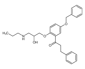 1-(5-(benzyloxy)-2-(2-hydroxy-3-(propylamino)propoxy)phenyl)-3-phenylpropan-1-one 200434-70-4