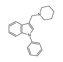 1-phenyl-3-(piperidin-1-ylmethyl)indole 109934-52-3