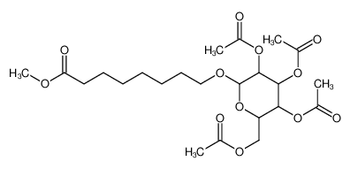 methyl 8-[3,4,5-triacetoxy-6-(acetoxymethyl)tetrahydropyran-2-yl] oxyoctanoate 93619-78-4