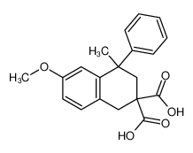 38280-05-6 6-methoxy-4-methyl-4-phenyl-1,3-dihydronaphthalene-2,2-dicarboxylic acid