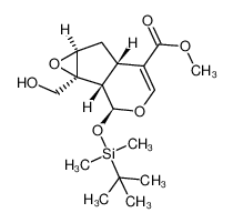 methyl (1aS,1bS,2S,5aS,6aS)-2-((tert-butyldimethylsilyl)oxy)-1a-(hydroxymethyl)-1a,1b,2,5a,6,6a-hexahydrooxireno[2',3':4,5]cyclopenta[1,2-c]pyran-5-carboxylate 777085-07-1