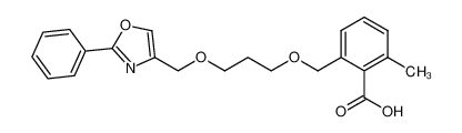 2-Methyl-6-[3-(2-phenyl-oxazol-4-ylmethoxy)-propoxymethyl]-benzoic Acid 304025-09-0