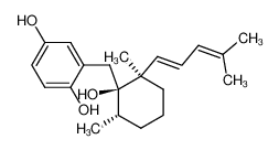 179749-23-6 2-[(1R,2R,6S)-1-Hydroxy-2,6-dimethyl-2-((E)-4-methyl-penta-1,3-dienyl)-cyclohexylmethyl]-benzene-1,4-diol