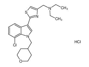 865712-13-6 N-((2-(7-chloro-1-((tetrahydro-2H-pyran-4-yl)methyl)-1H-indol-3-yl)thiazol-4-yl)methyl)-N-ethylethanamine hydrochloride