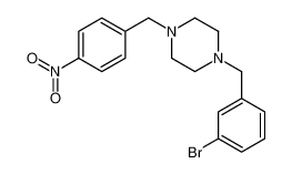 1-[(3-bromophenyl)methyl]-4-[(4-nitrophenyl)methyl]piperazine 5866-44-4