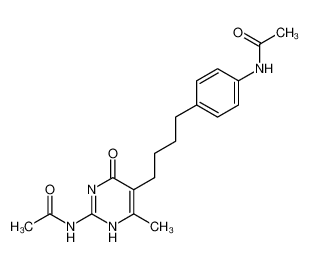 N-[4-[4-(2-acetamido-6-methyl-4-oxo-1H-pyrimidin-5-yl)butyl]phenyl]acetamide 21877-89-4