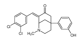 (1R,5R,8E)-8-(3,4-Dichlorobenzylidene)-5-(3-hydroxyphenyl)-2-meth yl-2-azabicyclo[3.3.1]nonan-7-one 165307-47-1