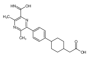 AZD 7687; [反式-4-[4-(6-氨基甲酰基-3,5-二甲基吡嗪-2-基)苯基]环己基]乙酸