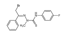 N1-(4-FLUOROPHENYL)-2-(2-BROMO-1-PHENYLETHYLIDENE)-1-METHYLHYDRAZINE-1-CARBOTHIOAMIDE 680215-17-2