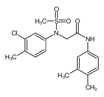 2-(3-chloro-4-methyl-N-methylsulfonylanilino)-N-(3,4-dimethylphenyl)acetamide 6179-87-9