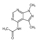 87412-85-9 spectrum, N-(1,3-dimethylpyrazolo(3,4-d)pyrimidin-4-yl)acetamide