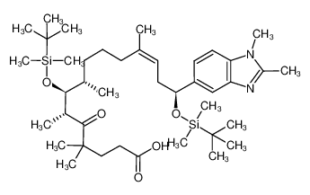 865535-46-2 spectrum, (6R,7S,8S,15S,Z)-7,15-bis((tert-butyldimethylsilyl)oxy)-15-(1,2-dimethyl-1H-benzo[d]imidazol-5-yl)-4,4,6,8,12-pentamethyl-5-oxopentadec-12-enoic acid