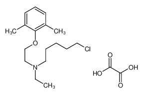 5-chloro-N-[2-(2,6-dimethylphenoxy)ethyl]-N-ethylpentan-1-amine,oxalic acid 42054-99-9