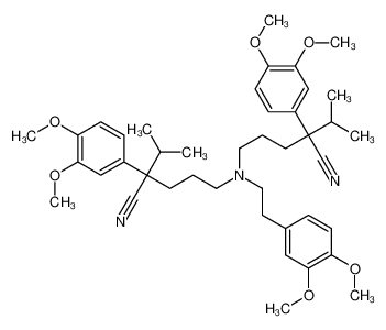 5-[[4-cyano-4-(3,4-dimethoxyphenyl)-5-methylhexyl]-[2-(3,4-dimethoxyphenyl)ethyl]amino]-2-(3,4-dimethoxyphenyl)-2-propan-2-ylpentanenitrile