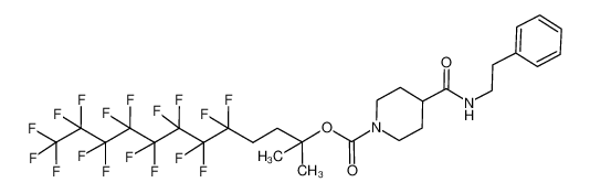 350717-33-8 spectrum, 5,5,6,6,7,7,8,8,9,9,10,10,11,11,12,12,12-heptadecafluoro-2-methyldodecan-2-yl 4-(phenethylcarbamoyl)piperidine-1-carboxylate