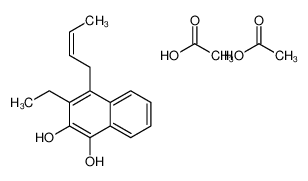 89510-52-1 acetic acid,4-but-2-enyl-3-ethylnaphthalene-1,2-diol