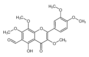 853927-44-3 2-(3,4-dimethoxy-phenyl)-5-hydroxy-3,7,8-trimethoxy-4-oxo-4H-chromene-6-carbaldehyde