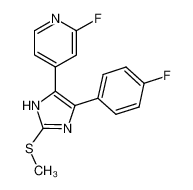 549518-66-3 spectrum, 2-fluoro-4-[5-(4-fluorophenyl)-2-methylsulfanyl-3H-imidazol-4-yl]pyridine