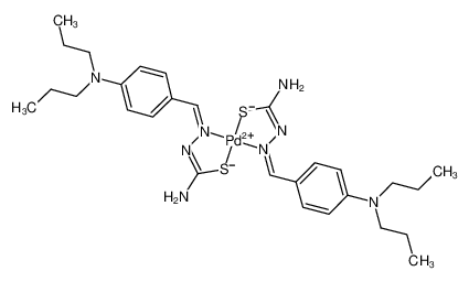 853200-94-9 structure, C28H46N8PdS2