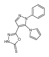 5-(1-phenyl-5-(pyrrol-1-yl)-1H-pyrazol-4-yl)-[1,3,4]oxadiazole-2(3H)-thione