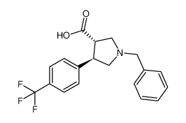 (3S,4R)-1-benzyl-4-[4-(trifluoromethyl)phenyl]pyrrolidine-3-carboxylic acid 1263281-88-4