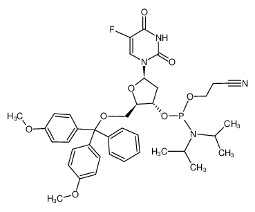 142246-63-7 5'-O-[二(4-甲氧基苯基)苯基甲基]-2'-脱氧-5-氟-尿苷 3'-[2-氰基乙基二(1-甲基乙基)亚磷酰胺]