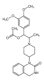 98754-24-6 threo-1-<2-acetoxy-2-(3,4-dimethoxyphenyl)-1-methylethyl>-4-(1,2,3,4-tetrahydro-2-oxo-1-quinazolinyl)piperidine