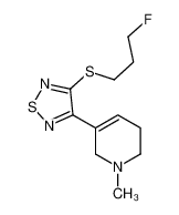 3-(3-fluoropropylsulfanyl)-4-(1-methyl-3,6-dihydro-2H-pyridin-5-yl)-1,2,5-thiadiazole 424829-90-3