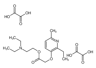 2-(diethylamino)ethyl 2-(2-ethyl-6-methylpyridin-3-yl)oxyacetate,oxalic acid 132401-78-6