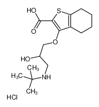 3-[3-(tert-butylamino)-2-hydroxypropoxy]-4,5,6,7-tetrahydro-1-benzothiophene-2-carboxylic acid,hydrochloride 85462-87-9